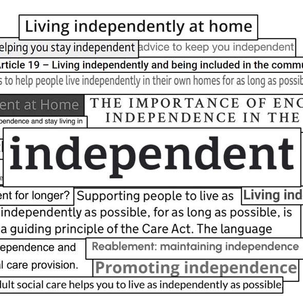 Words that make me go hmmm: Independent